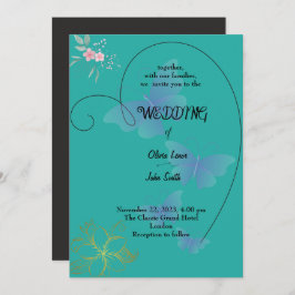 Elegantes Hochzeitskartendesign Einladung