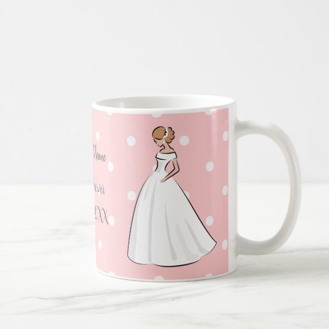 Elegantes Hochzeitskleid Happy Brautparty Kaffeetasse (Rechts)