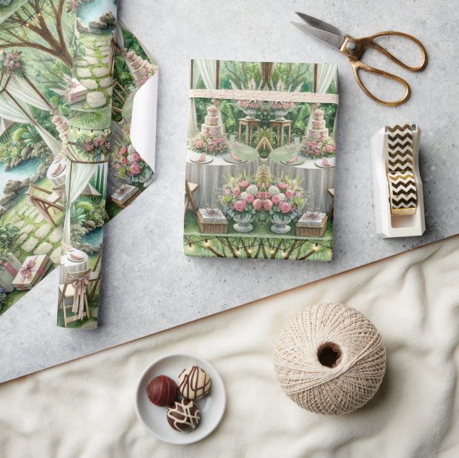 Elegantes Hochzeitskunst oder Geschenk Geschenkpapier (Kunsthandwerk)