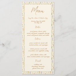 Elegantes Hochzeitsmenü der Wildblume Watercolor Menükarte