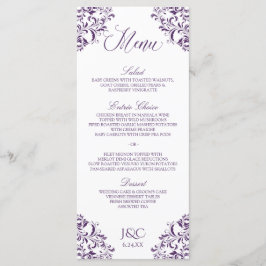 Elegantes Hochzeitsmenü | Nadine (Plum / Lila) Menükarte