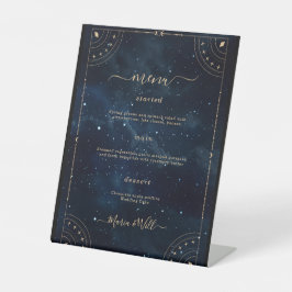 Elegantes Hochzeitsmenü Sockelschild