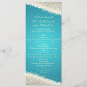Elegantes Hochzeitsprogramm Dazzling Glitzern Türk Programm