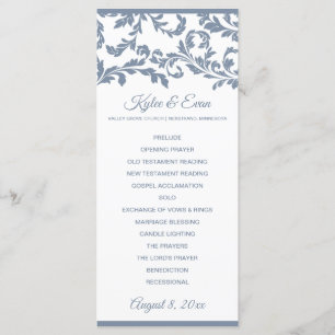 Elegantes Hochzeitsprogramm Flourish Tall Staubb Programm