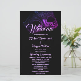 Elegantes Hochzeitsprogramm für Abend