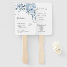 Elegantes Hochzeitsprogramm für Blütenblume Fächer