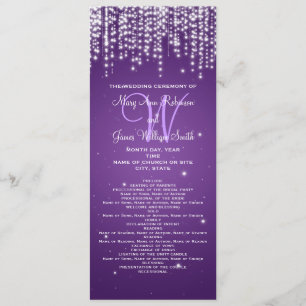 Elegantes Hochzeitsprogramm Lila Programm