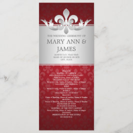 Elegantes Hochzeitsprogramm Lilie Red Programm