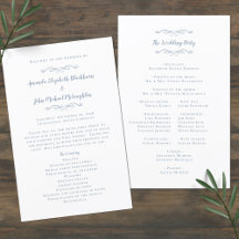 Elegantes Hochzeitsprogramm Moderne Zeremonie Dust