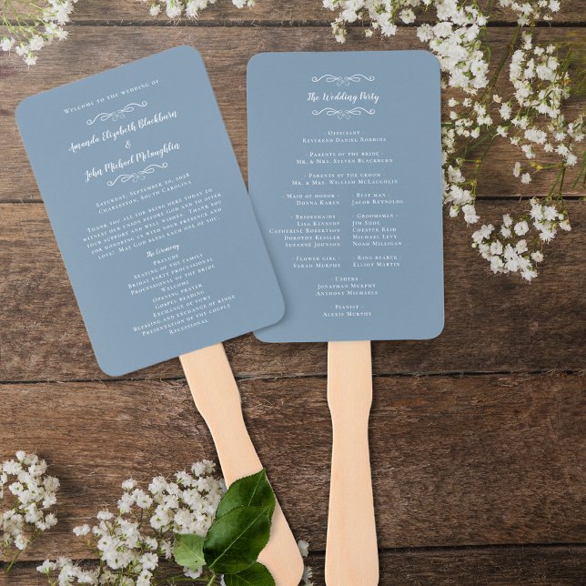 Elegantes Hochzeitsprogramm Moderne Zeremonie Prog Fächer (Von Creator hochgeladen)