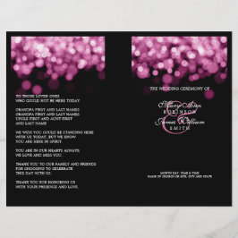 Elegantes Hochzeitsprogramm - Rosa Lichter