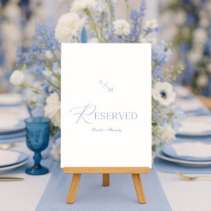 Elegantes Hochzeitsschild 'Reserviert' in Staubbla Einladung