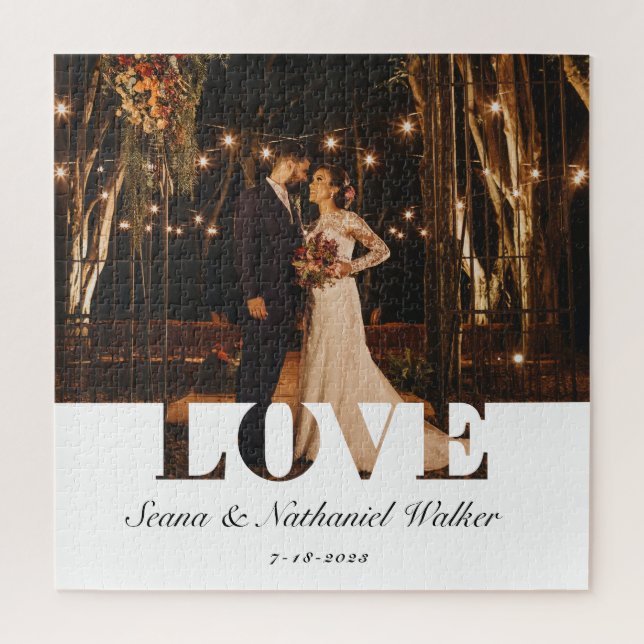 Elegantes Hochzeitsstichtum Foto Keepake (Vertikal)