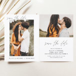 Elegantes Hochzeitsstil Save the Date Foto Minimal<br><div class="desc">Hochzeit Speichern Sie die Datumskarten,  die ein Foto auf der Vorder- und Rückseite haben. Die Save the Date-Karten enthalten eine moderne,  handgeschriebene,  kursive Schriftzeichen-Typografie,  die elegant,  einfach und modern nach einem einfachen Hochzeitstag-Fest zu verwenden sind.</div>