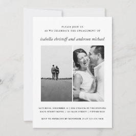 Elegantes Hochzeitsstipendium - Verlobung Foto Einladung