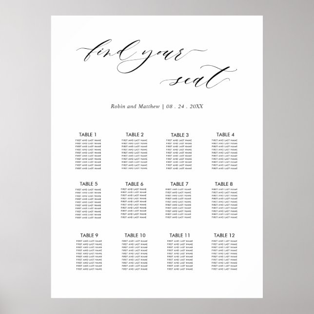 Elegantes Hochzeitssymbol Poster (Vorne)