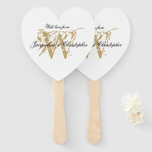 Elegantes Hochzeitstil im Freien und Namen Chic Fächer