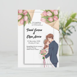 Elegantes Hochzeitstil und romantisches Design Einladung