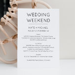 Elegantes Hochzeitstreffen - Einladung<br><div class="desc">Elegante Minimalistische zeitgemäße kalligraphische Hochzeitswochenende. Das Design besticht durch ein elegantes,  modernes Textlayout. Um erweiterte Änderungen vorzunehmen,  wählen Sie bitte unter Personalisieren dieser Vorlage die Option "Klicken Sie auf,  um weitere Anpassungen vorzunehmen".</div>