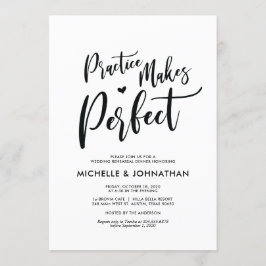 Elegantes Hochzeitstreffen Probe Dinner Einladung