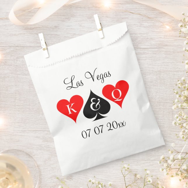 Elegantes Hochzeitsziel Las Vegas personalisiert Geschenktütchen (Ausgeschnitten)