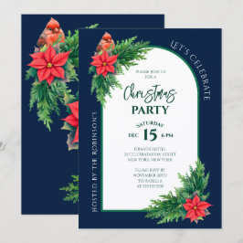 Elegantes Holiday Grüne Weihnachten Party Einladung