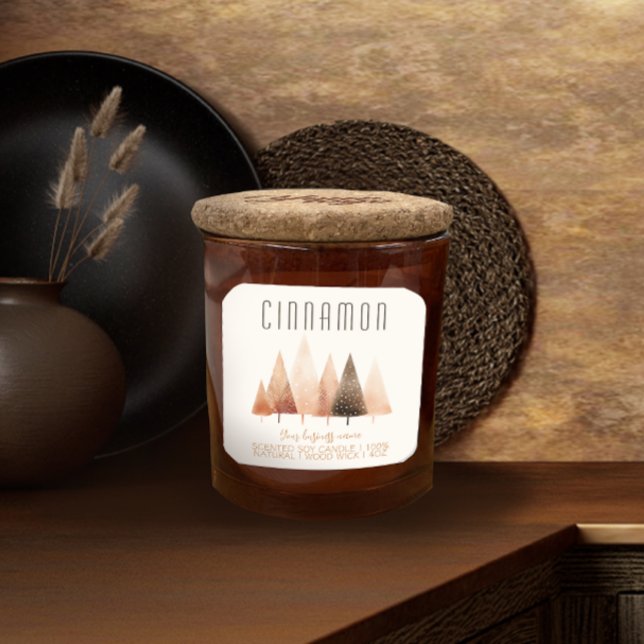 Elegantes Holiday Scented Candle Label Quadratischer Aufkleber (Von Creator hochgeladen)