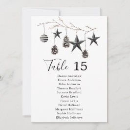 Elegantes Holiday Table Card Numbers Sitzkarte Einladung