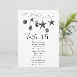Elegantes Holiday Table Card Numbers Sitzkarte Einladung