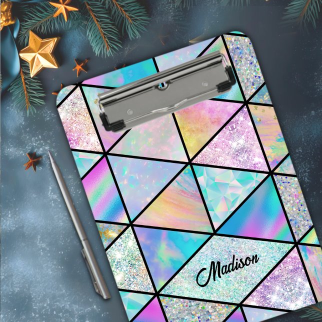Elegantes holografisches farbiges Skizzenbuch Klemmbrett (Von Creator hochgeladen)