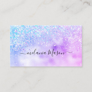 Elegantes holografisches Glitter-Makeup Artist Sil Visitenkarte