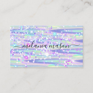 Elegantes holografisches Glitter-Makeup Künstleris Visitenkarte