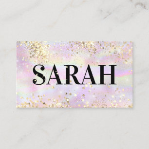 Elegantes holografisches goldenes Glitter-Make-up  Visitenkarte