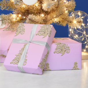 Elegantes holografisches Weihnachtsbaummuster Geschenkpapier