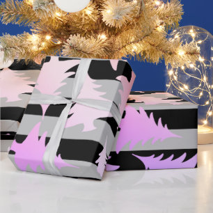 Elegantes holografisches Weihnachtsbaummuster Geschenkpapier