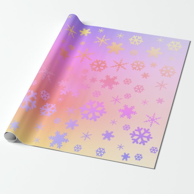 Elegantes holografisches Weihnachtsgeschenk-Muster Geschenkpapier (Ungerollt)