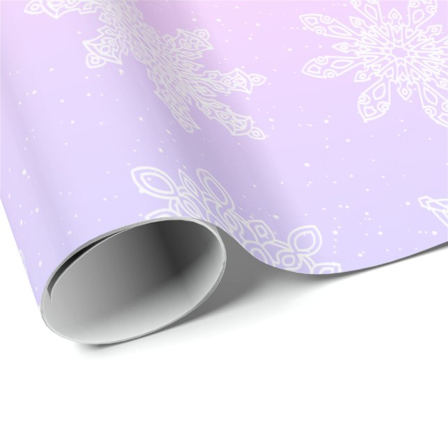 Elegantes holografisches Weihnachtsmuster Geschenkpapier (Rolleneckpunkt)