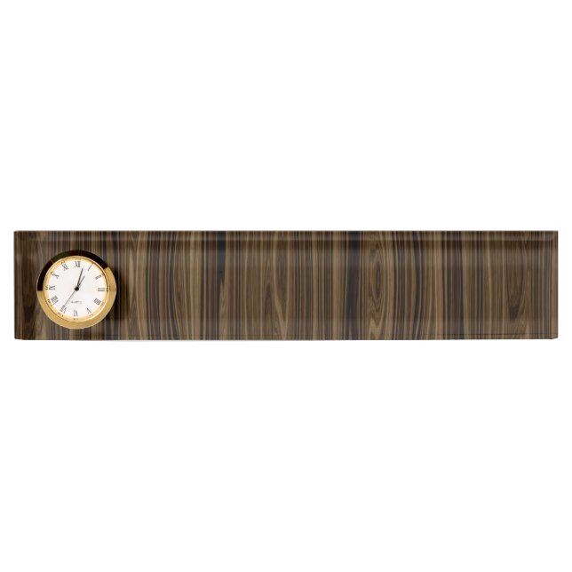 Elegantes Holz 2 Namensplakette (Vorderseite)