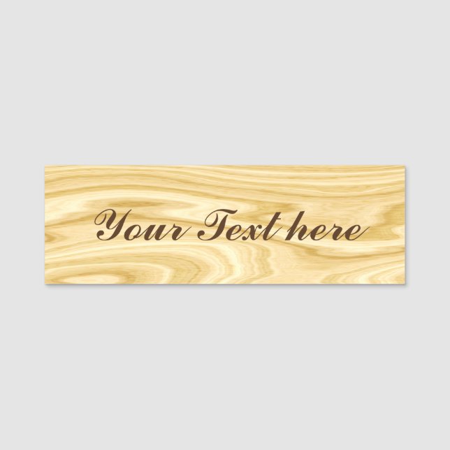 Elegantes Holz 3 Namensschild (Vorderseite)