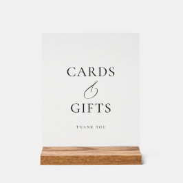 Elegantes Holz-Acrylblatt für Hochzeitskarten und Acrylschild
