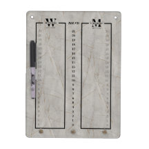 Elegantes Holz Cornhole-Scoreboard mit Marmormuste