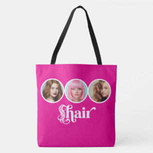 Elegantes Hot Pink 3-Foto-Friseur-Salon  Tasche