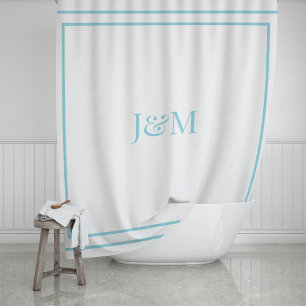 Elegantes Hotel-Chic-Stilvolles Monogramm Und-Zeic Duschvorhang