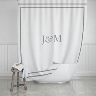 Elegantes Hotel Chic Stylisches Monogramm Et-Zeich Duschvorhang