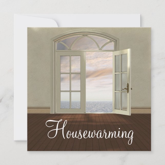 Elegantes Housewarming-Party-neutrale Einladung (Vorderseite)