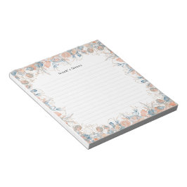 Elegantes Hübsches botanisches Blume-Notebook Notizblock