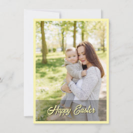 Elegantes hübsches Pastell-Chic-Foto Frohe Ostern Dankeskarte