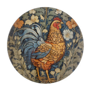Elegantes Huhn William Morris Inspiriert Floral Schneidebrett