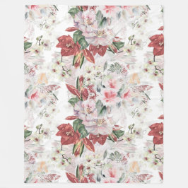 Elegantes Illustrationswerk, Orchid und Lilie Lace Fleecedecke