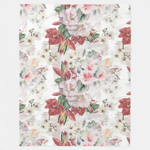 Elegantes Illustrationswerk, Orchid und Lilie Lace Fleecedecke